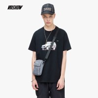 viishow2019夏装新款短袖T恤男 潮牌印花圆领上衣学生打底衫韩版