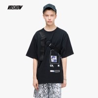 viishow2019夏装新款短袖T恤男 潮牌男士印花圆领上衣日式打底衫