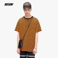 viishow2019夏装新款短袖T恤男 潮牌男士条纹上衣圆领半袖衣服