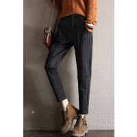 轩兹毛呢裤子哈伦裤女冬高腰宽松西装裤韩版休闲西裤呢子萝卜裤