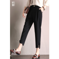 轩兹哈伦裤女春秋2019新款韩版宽松休闲萝卜裤高腰显瘦烟管裤西裤