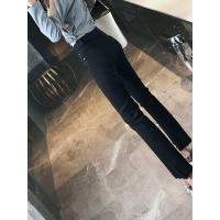 轩兹不规则牛仔裤女春装2019新款韩版高腰九分休闲裤宽松显瘦直筒裤子