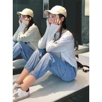 工装裤女束脚春秋帅气宽松bf显瘦高腰ins国潮九分休闲萝卜哈伦裤