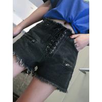 轩兹短裤女牛仔夏季2019新款港风裤子ins超火毛边流苏阔腿裤A字热裤潮