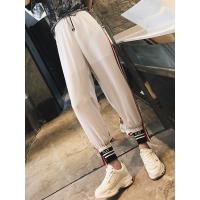 轩兹哈伦裤女夏宽松2019新款韩版高腰显瘦运动风休闲裤百搭九分裤