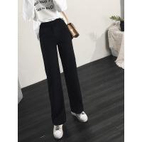 黑色直筒裤女宽松拖地裤女高腰直筒直显瘦2019春秋新款垂感阔腿裤