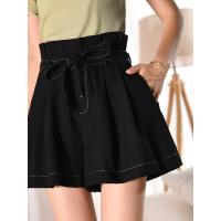 高腰休闲短裤女宽松阔腿显瘦学生花苞2019夏季新款a字韩版休闲裤