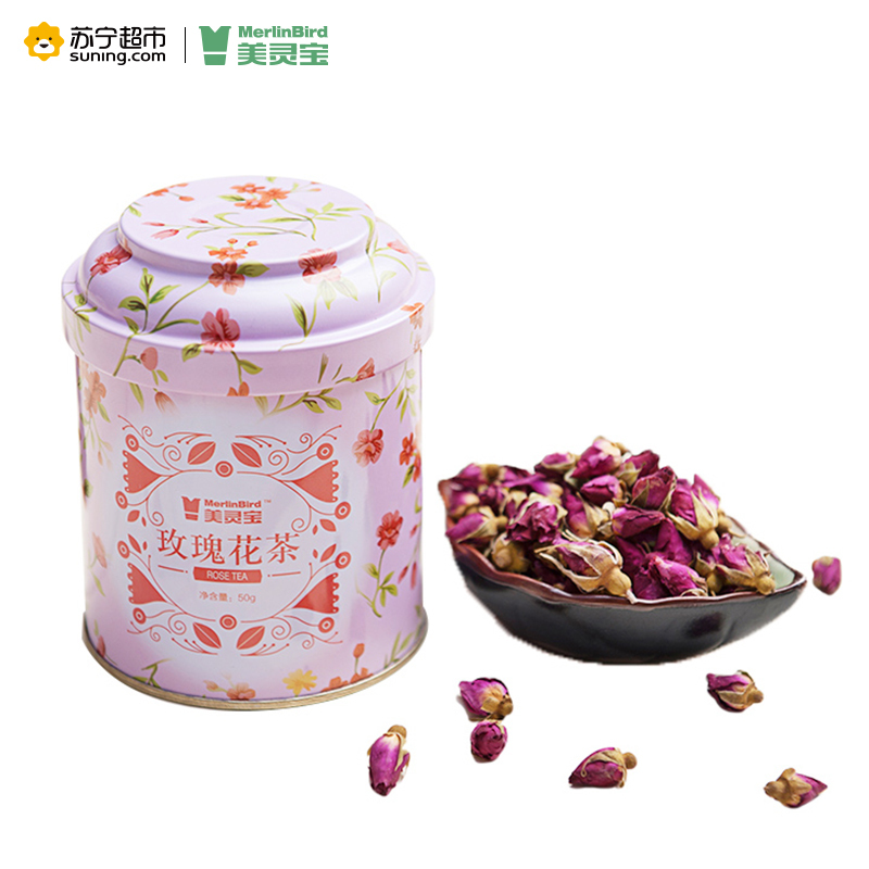 美灵宝花草茶玫瑰平阴玫瑰花茶干玫瑰花蕾茶叶罐装小罐茶散装