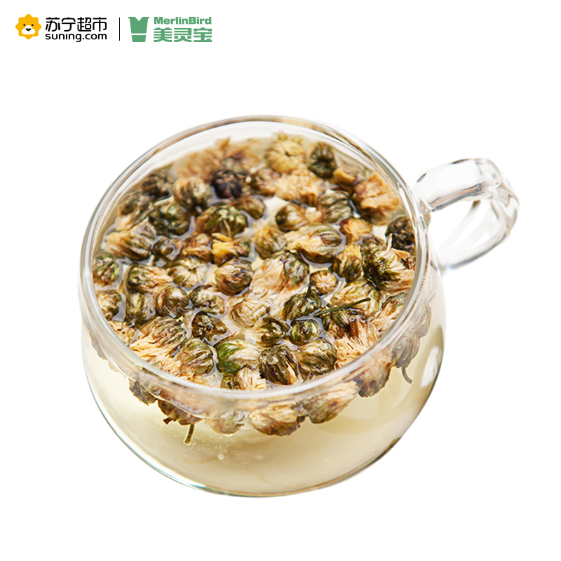 美灵宝花草茶菊花茶头采桐乡杭白菊胎菊罐装50克