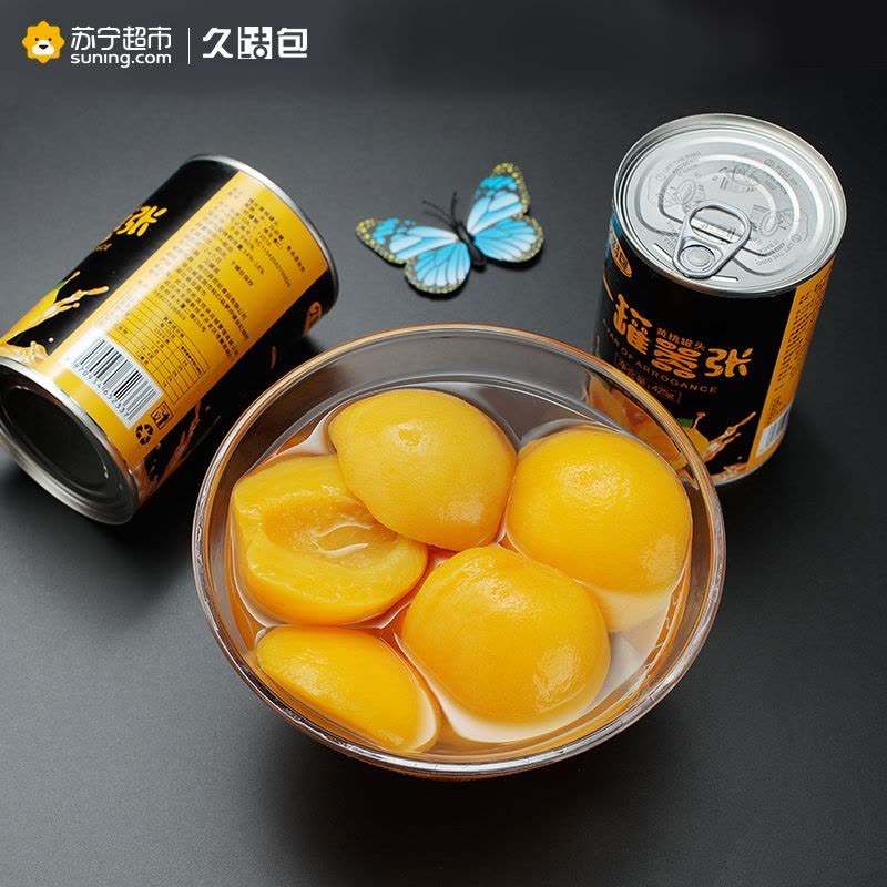 一罐嚣张新鲜糖水黄桃罐头 水果罐头425g/罐 六罐组合装图片