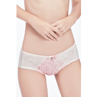 乐潘朵新款性感lace结合水溶花片女士内衣透气提臀无痕内裤女