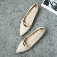 格瑞迪欧 仙女单鞋女2018秋季新款温柔风女鞋韩版尖头浅口复古平底玛丽珍鞋DX227