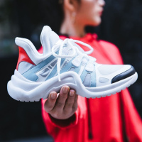 格瑞迪欧 2018秋季新款增高白色运动鞋女休闲百搭ins跑步鞋系带女鞋8118