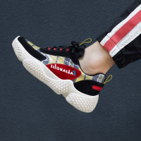 格瑞迪欧 鞋子女原宿ulzzang百搭2018春秋新款韩版厚底内增高软底运动鞋潮1870