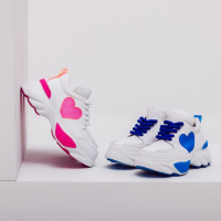 格瑞迪欧 大码2019韩版甜美心形厚底松糕鞋牛皮系带拼色单鞋女高跟真皮女鞋955