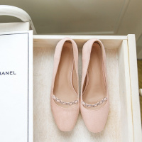 格瑞迪欧 春夏新款休闲浅口单鞋方头粗跟羊猄绒面高跟鞋工作鞋大码3-51