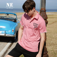 伯爵卓尔男短袖2018夏季新款修身POLO衫印花潮流翻领男士短袖T恤