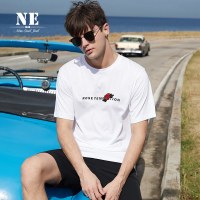 伯爵卓尔半袖男青年T恤2018夏季休闲圆领白色T恤刺绣男短袖T恤