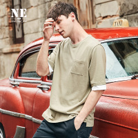 伯爵卓尔半袖男T恤 2018夏季英伦假两件圆领体恤 韩版休闲男短袖