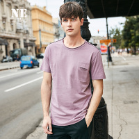 伯爵卓尔半袖男T恤 2018夏季英伦纯色圆领体恤 韩版休闲男短袖T恤