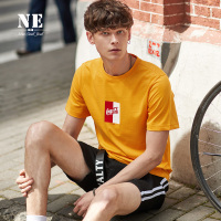 伯爵卓尔英伦T恤男青年半袖2018夏季休闲圆领印花潮男士短袖体恤