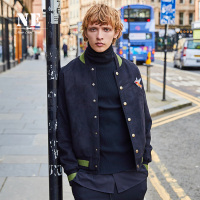 伯爵卓尔男棒球服青年2017秋季新款时尚休闲刺绣短款外套潮男夹克