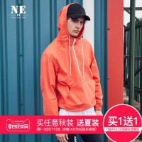 伯爵卓尔男防晒衣18春季新品潮牌运动冲锋衣户外男连帽夹克套头衫