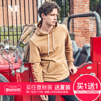 伯爵卓尔2017新品英伦连帽长袖 假两件潮套头卫衣男