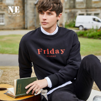 伯爵卓尔卫衣男刺绣 18秋季新品潮流带帽字母绣花圆领套头T恤外套