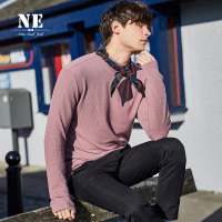 伯爵卓尔长袖T恤男18秋季新品英伦内搭体恤 半高领针织衫打底上衣