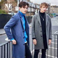 【英伦】伯爵卓尔长款男风衣英伦潮牌纯色毛呢大衣男外套冬季