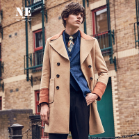 伯爵卓尔秋冬复古英伦修身中长款男毛呢大衣潮牌