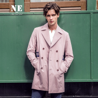 伯爵卓尔秋季英伦翻领双排扣修身风衣外套男潮牌