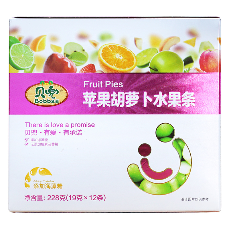 贝兜 苹果胡萝卜水果条228g/盒