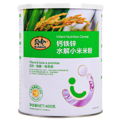 贝兜 钙铁锌水解小米米粉400g/罐