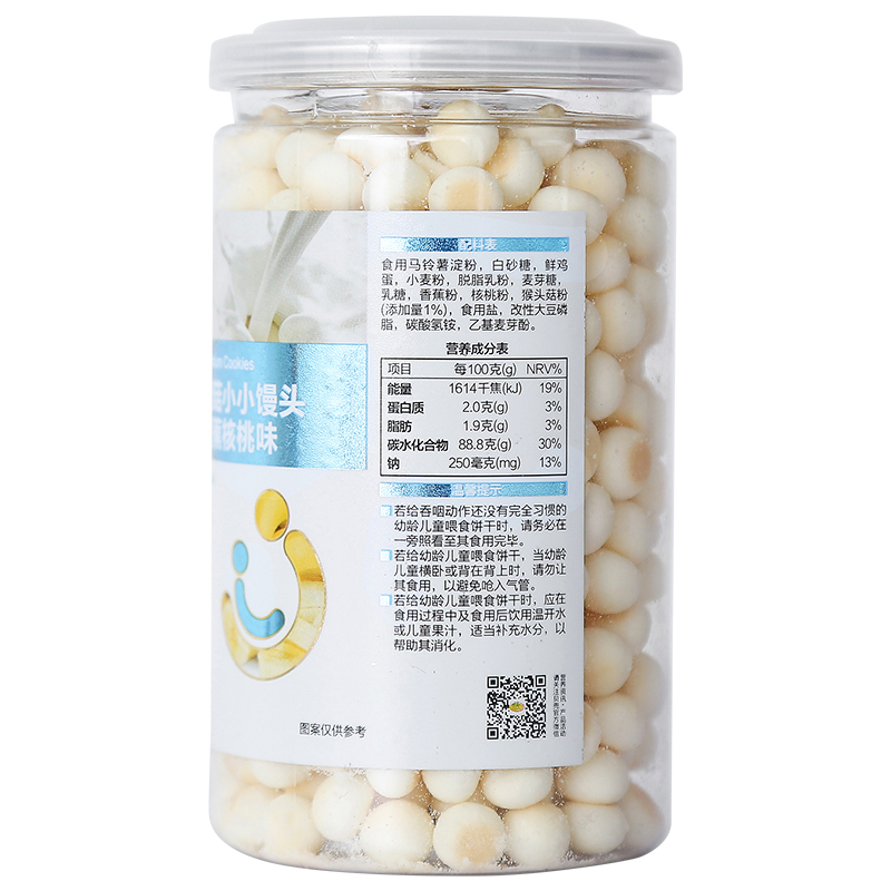 贝兜 猴菇饼干香蕉核桃小小馒头110g/罐