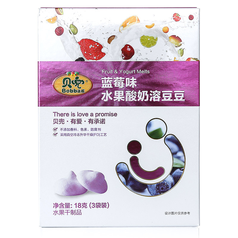 贝兜 蓝莓味水果酸奶溶豆豆18g/盒