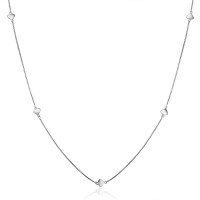 雅宝福铂金项链心形项链pt950锁骨盒子项链