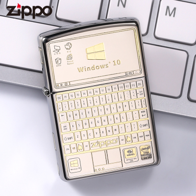zippo芝宝原装正品打火机 创意电脑桌面四面精雕防风zippo打火机
