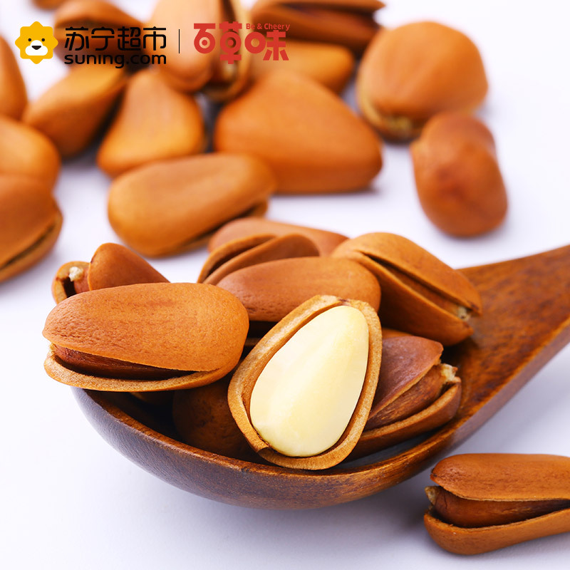 百草味（BE&CHEERY）东北松子200g/袋 原味坚果 带壳松子 袋装 百草味出品