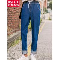 韩都衣舍2018秋装新款女装韩版宽松时髦休闲长裤牛仔裤MM8984煜
