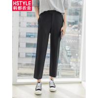 韩都衣舍2018韩版秋装新款直筒显瘦九分裤女裤子休闲裤PC7945晽