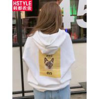 韩都衣舍2018秋装新款女装韩版原宿风长袖宽松标语卫衣OU12695堯