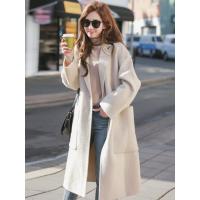 韩都衣舍2018冬装新款韩版女装阿尔巴卡双面呢毛呢外套JM9199蒖