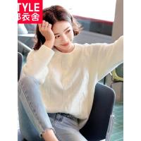 韩都衣舍2018秋装新款女装韩版宽松套头圆领针织衫毛衣MY9820沐於