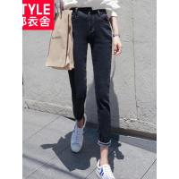 韩都衣舍2018韩版女装秋装新款休闲显瘦小脚长款牛仔裤NG9422.茵