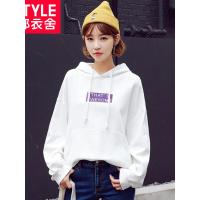 韩都衣舍2018韩版女装秋装新款学生慵懒宽松连帽潮卫衣JW12051筱