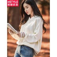 韩都衣舍2018韩版女装冬装新款连帽宽松毛衣针织衫OK1218晽1121