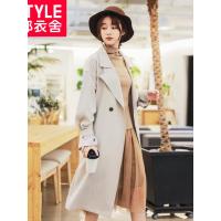 韩都衣舍2018秋季新款女装韩版慵懒chic长款风衣KY10609湲1212