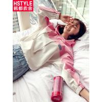 韩都衣舍2018韩版女装冬装新款潮宽松慵懒连帽卫衣AA13473玎1212